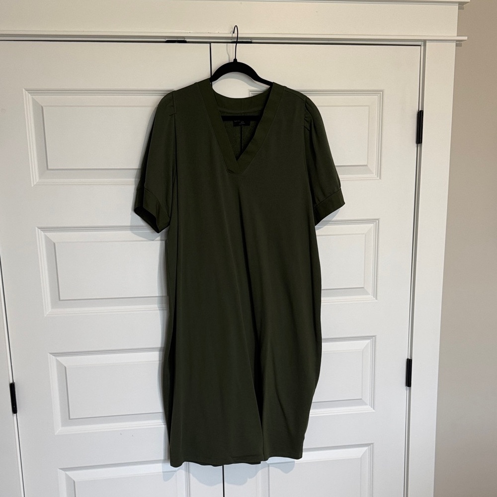 Lane Bryant Olive dress with balloon sleeves